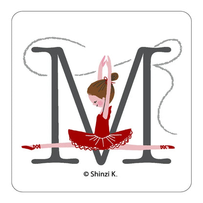 SEAL-DO PRINTING Ballet Stamp Initial Sticker - M