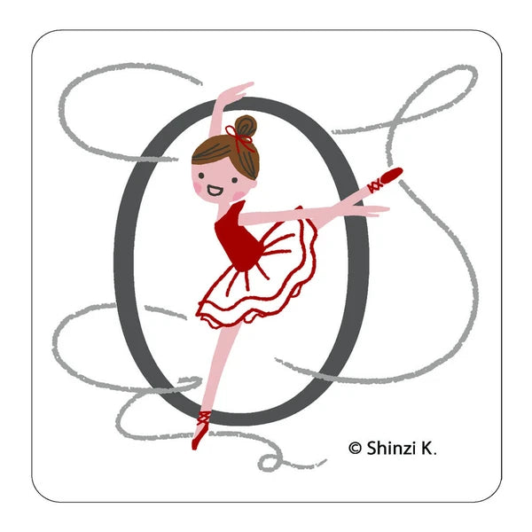 SEAL-DO PRINTING Ballet Stamp Initial Sticker - O