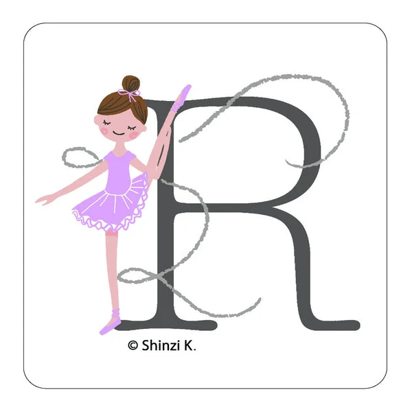 SEAL-DO PRINTING Ballet Stamp Initial Sticker - R