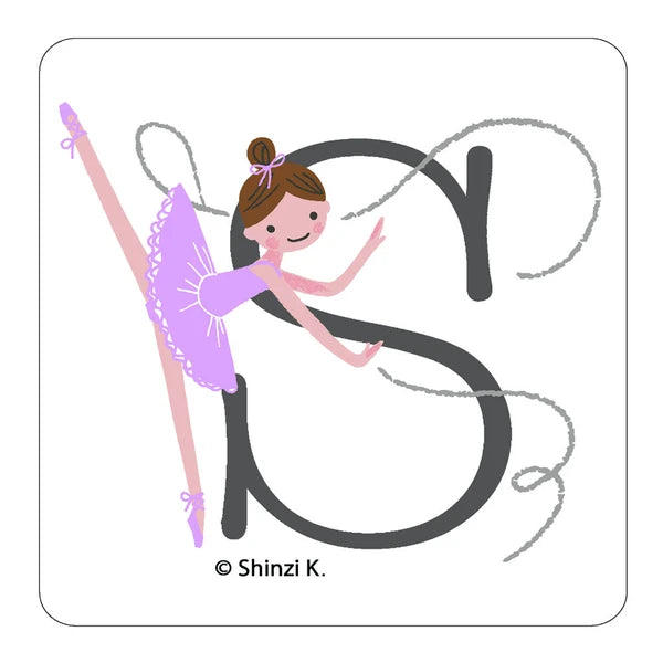 SEAL-DO PRINTING Ballet Stamp Initial Sticker - S