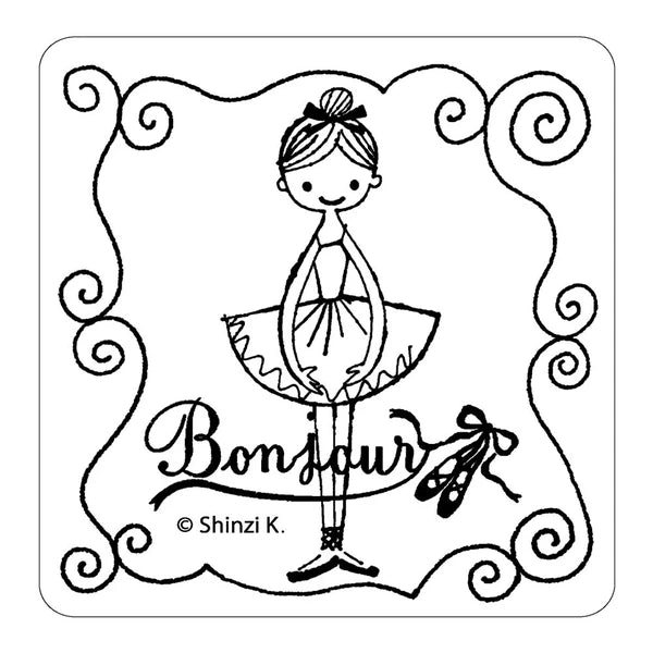 SEAL-DO PRINTING Ballet Glow-in-the-Dark Sticker - Releve Bonjour