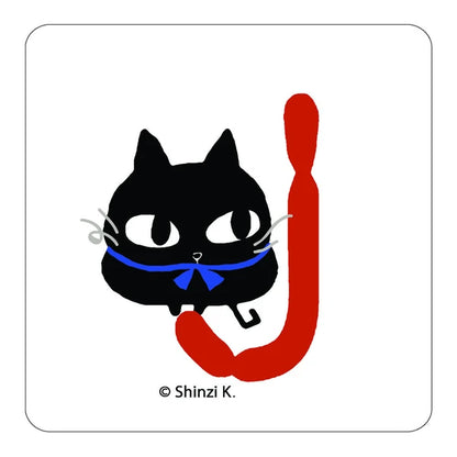 SEAL-DO PRINTING Uneven Cats Stamp Initial Sticker - J