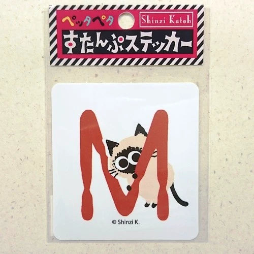 SEAL-DO PRINTING Uneven Cats Stamp Initial Sticker - M