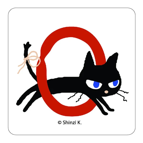 SEAL-DO PRINTING Uneven Cats Stamp Initial Sticker - O