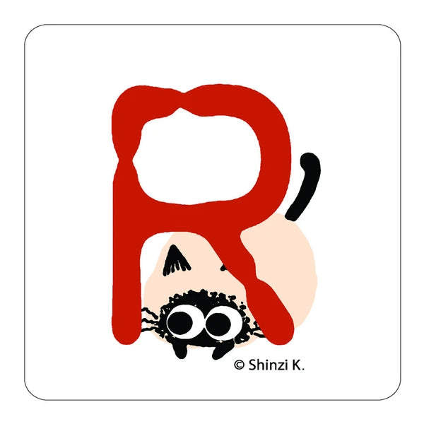 SEAL-DO PRINTING Uneven Cats Stamp Initial Sticker - R