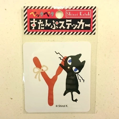 SEAL-DO PRINTING Uneven Cats Stamp Initial Sticker - Y