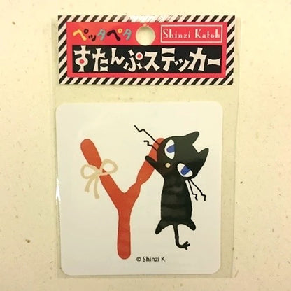 SEAL-DO PRINTING Uneven Cats Stamp Initial Sticker - Y