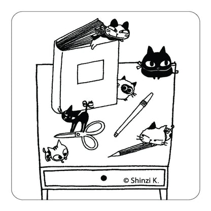 SEAL-DO PRINTING Uneven Cats Glow-in-the-Dark Sticker - Stationery