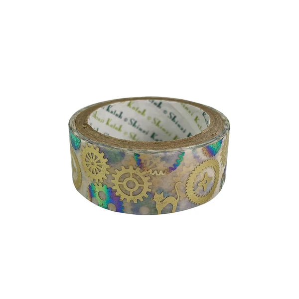 SEAL-DO PRINTING Clockwork Tracing Paper Decoration Tape - Gear and Cat