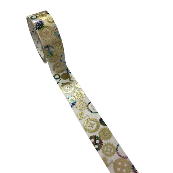SEAL-DO PRINTING Clockwork Tracing Paper Decoration Tape - Gear and Cat