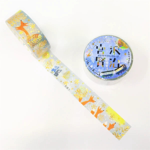 SEAL-DO PRINTING Miyazawa Kenji Kirapika Masking Tape - Snow Crossing - Additional product image