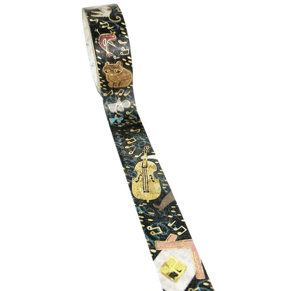 SEAL-DO PRINTING Miyazawa Kenji Kirapika Foil Masking Tape - Gauche the Cellist
