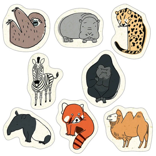 SEAL-DO PRINTING Banana Paper Flake Stickers - Endangered Land Species