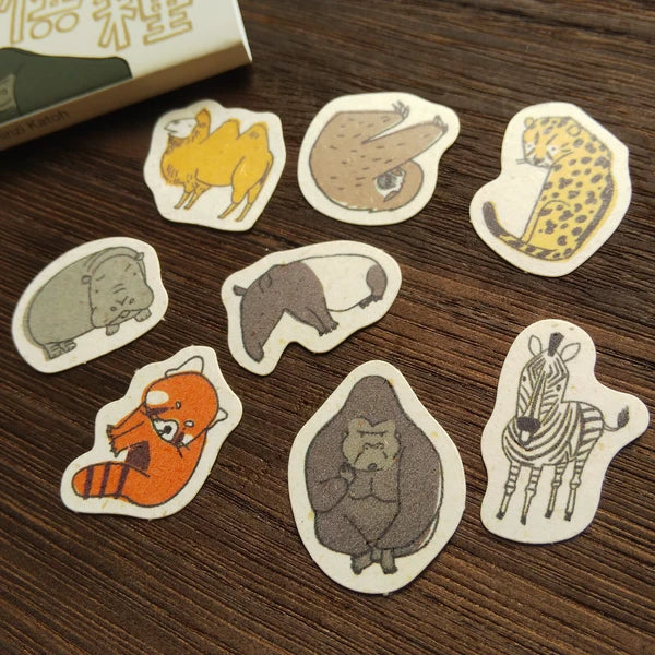 SEAL-DO PRINTING Banana Paper Flake Stickers - Endangered Land Species