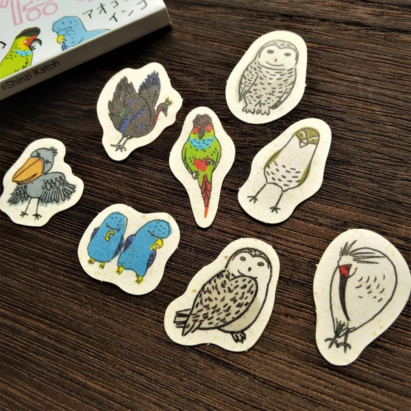 SEAL-DO PRINTING Banana Paper Flake Stickers - Endangered Birds