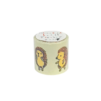 SEAL-DO PRINTING Plaster Texture Wide Decoration Tape - Hari-kun Hedgehog