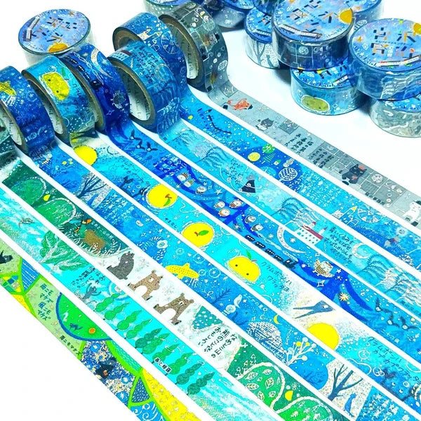 SEAL-DO PRINTING Miyazawa Kenji Kirapika Masking Tape - Night on the Galactic Railroad - Additional product image