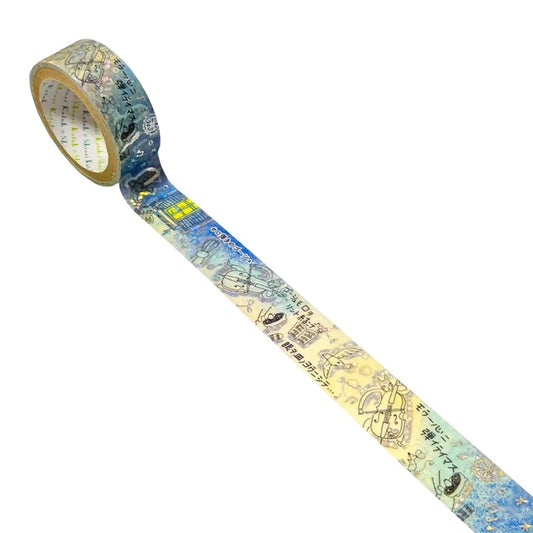 SEAL-DO PRINTING Miyazawa Kenji Gento-kan Kirapika Foil Masking Tape - Gauche the Cellist 2