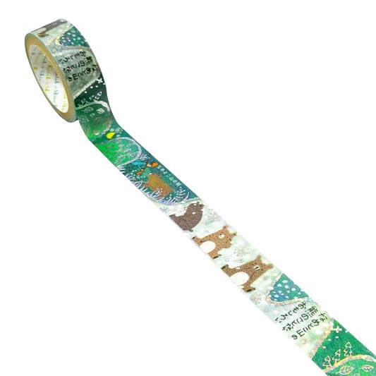 SEAL-DO PRINTING Miyazawa Kenji Gento-kan Kirapika Foil Masking Tape - The Bears of Nametoko