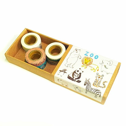 SEAL-DO PRINTING Petit Mas Box Mini Masking Tape Set - Zoo - Additional product image